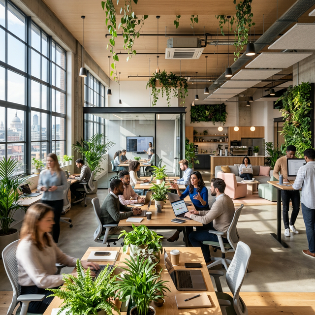 Modern hybrid office space